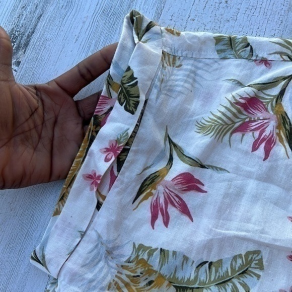 OLIVACEOUS Linen Button Down‎ Shirts Sz M Collar Neck Hawaiian Coastal Vacation - Picture 5 of 13